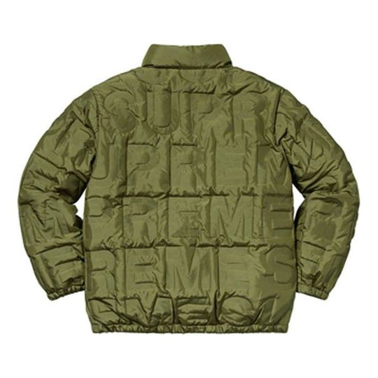 Supreme Bonded Logo Puffy Jacket 'Olive Green' SUP-SS19-018 - KICKS CREW