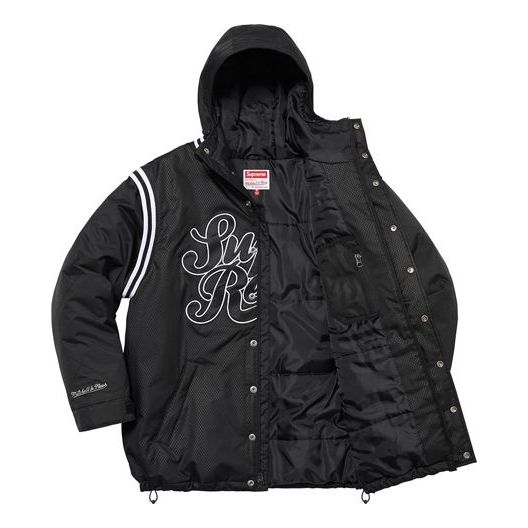Supreme x Mitchell & Ness Quilted Sports Jacket 'Black White' SUP ...