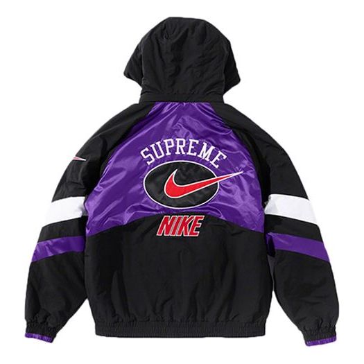 Supreme x Nike Hooded Sport Jacket 'Black Purple White' SUP-SS19-10139