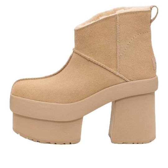 (WMNS) UGG New Heights Platform Mini 'Brown' 1157910-MDSD