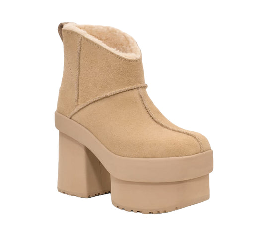 (WMNS) UGG New Heights Platform Mini 'Brown' 1157910-MDSD