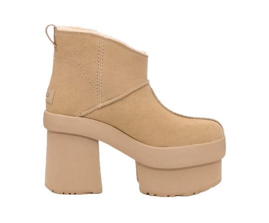 (WMNS) UGG New Heights Platform Mini 'Brown' 1157910-MDSD