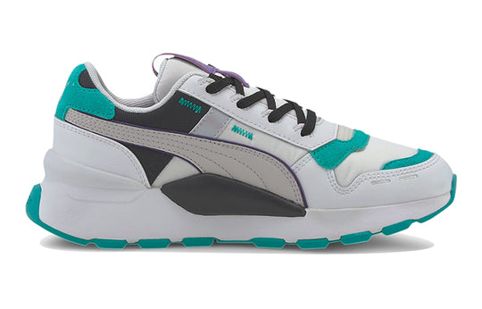 (GS) PUMA Rs 2.0 Futura Low Running Shoes Black/White/Green 374418-02