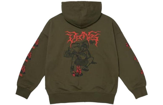 Vans x Okeh Fire Record Hoodie 'Olive Green' VN000FU5KCZ - KICKS CREW