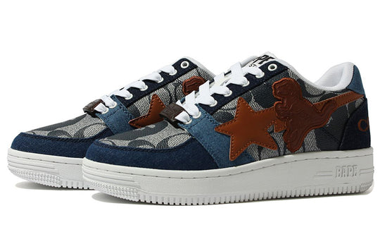 A BATHING APE x Coach Bape Sta Low 'Denim' 1H74-191-901-BLUE