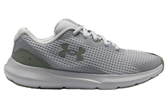 (WMNS) Under Armour Surge 3 'Halo Grey Grove Green' 3024894-115-KICKS CREW