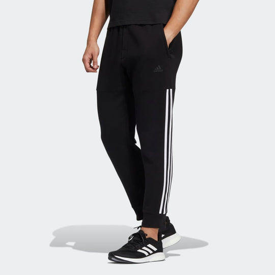 adidas Future Icons 3-Stripes Knit Pants 'Black' HE7445 - KICKS CREW