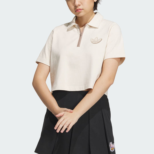 (WMNS) adidas originals Sportswear Polo Shirt 'Beige' IN1034