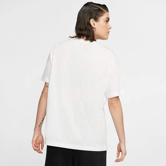 (WMNS) Nike Sportswear Alphabet logo Short Sleeve 'White' CK4381-100 ...