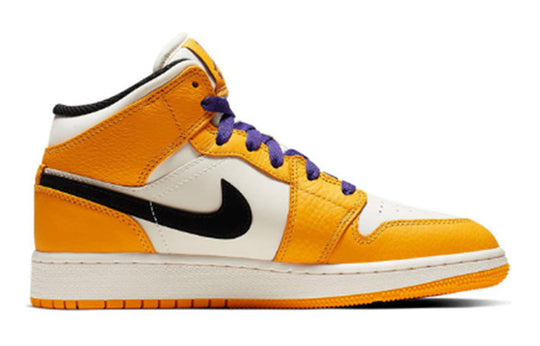 GS) Air Jordan 1 Mid 'Lakers Gold' BQ6931-700 - KICKS CREW