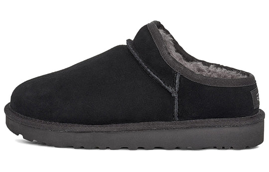 (WMNS) UGG Classic Slippers Fleece Lined Black 1108193-BLK