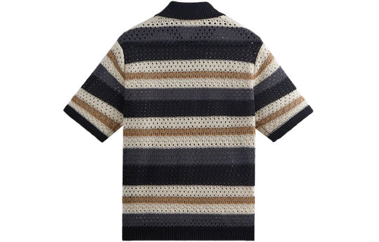 KITH Thompson Crochet Buttondown 'Black' KHM031095-001 - KICKS CREW