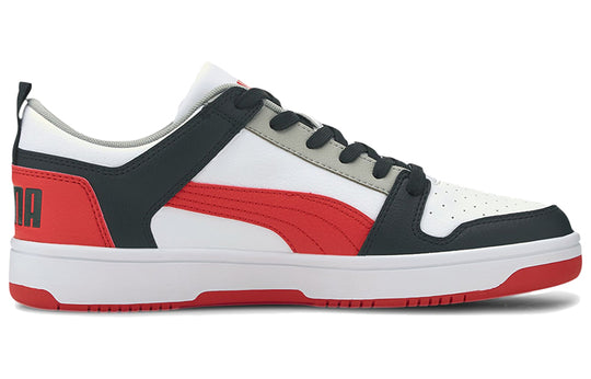 PUMA Rebound Lay Up Lo SL Black/White/Red Low Board Shoes 369866-09 ...