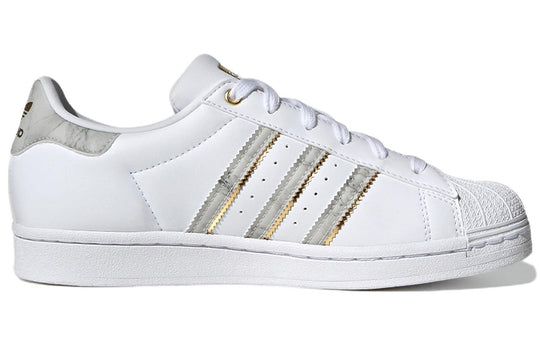 (WMNS) adidas Superstar 'White Gold Metallic' GX1839-KICKS CREW