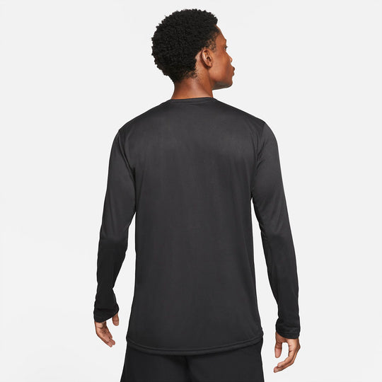 Nike Team Legend Long Sleeve Training Tee 'Black' 727980-010 - KICKS CREW