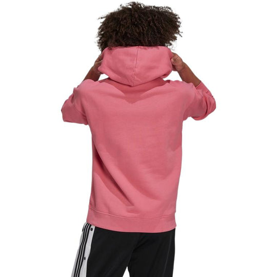 (WMNS) adidas Adicolor Trefoil Hoodie 'Pink' H33587 - KICKS CREW