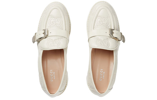 (WMNS) Gucci GG Matelasse Leather Loafers 'White' 718388-AAA4F-9124 ...