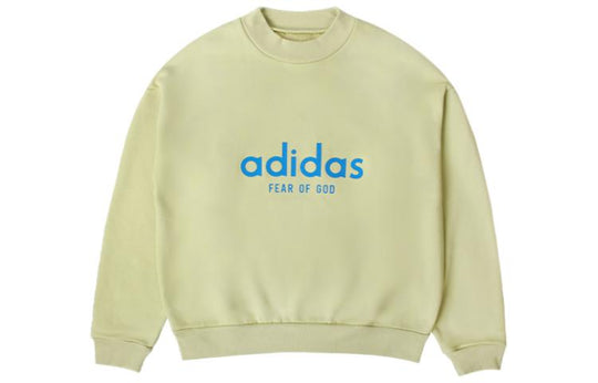 Men's adidas x Fear of God Crossover Alphabet Logo Round Neck Pullover  Autumn Green HM8110