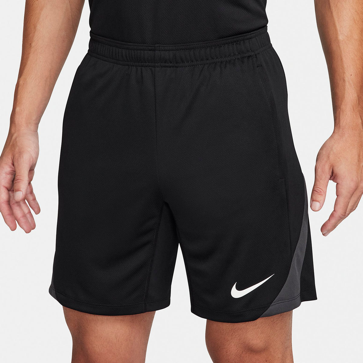 Nike Strike logo Soccer Shorts 'Black White Grey' FN2401-010 - KICKS CREW