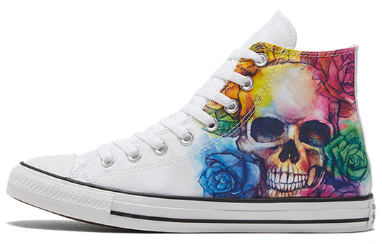 Converse Chuck Taylor All Star High Top Skull and Roses 'White' 169106F