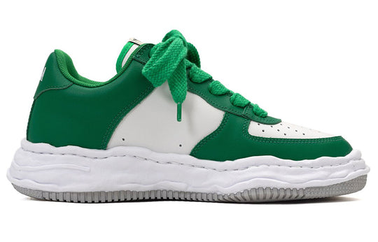 Maison MIHARA YASUHIRO WAYNE OG Sole Leather Low-top Sneaker 'White Green' A08FW706-WHTGRN