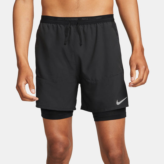 Nike Stride Dri-FIT Hybrid Running Shorts 'Black' DM4757-010 - KICKS CREW