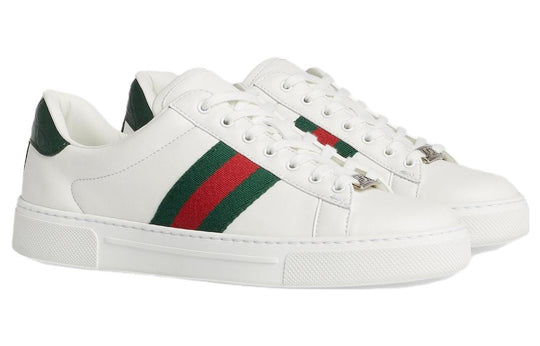 (WMNS) GUCCI Ace Leather Sneakers 'White Green Red' 757943-AACAG-9055