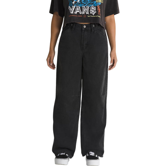 (WMNS) Vans Curbside Pants 'Black' VN000FVHBLK-KICKS CREW