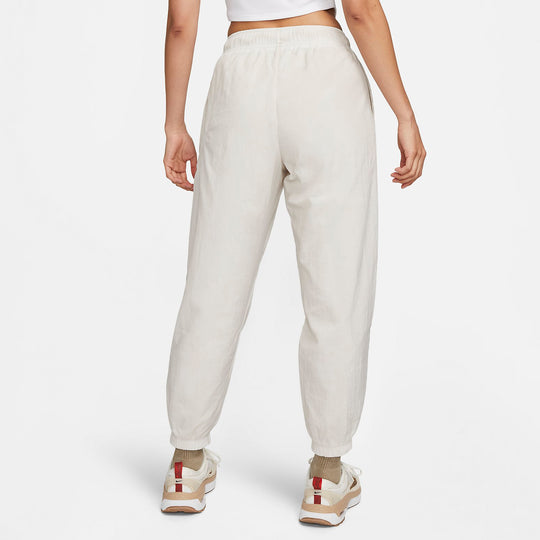 (WMNS) Nike Sportswear Essential Mid-Rise Trousers 'White' DM6184-104 ...