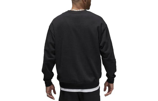 Air Jordan Fleece Crew-Neck Sweatshirt 'Black' FB6932-010 - KICKS CREW