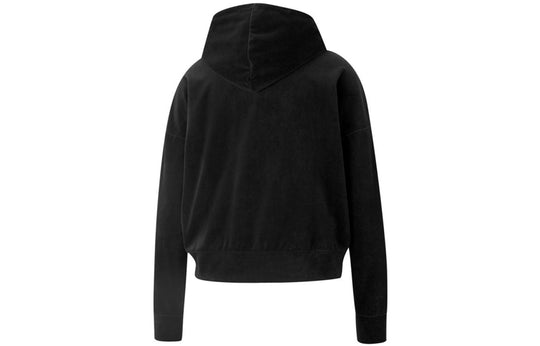 (WMNS) PUMA Her Velour Hoodie 'Black' 846417-01