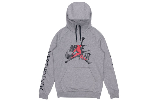 Air Jordan Alphabet Logo Pullover Hooded Fleece Gray DH9505-091 - KICKS ...