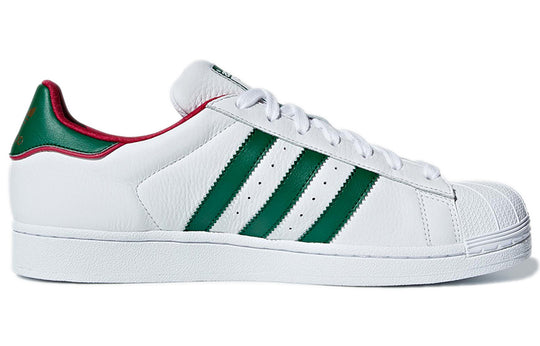 adidas originals Superstar Sneakers White/Green BC0198 - KICKS CREW