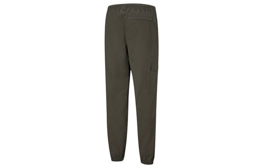 PUMA Classic Cotton Twill Jogger Pants 'Olive Green' 531361-70