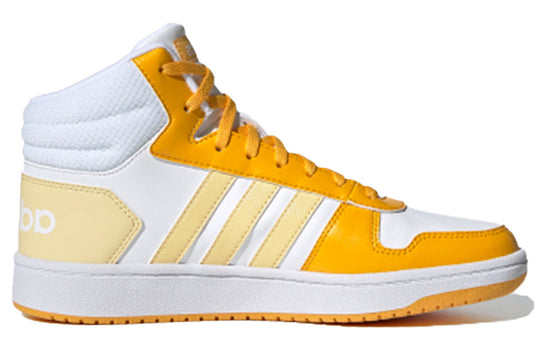 (WMNS) adidas neo Hoops 2.0 Mid White/Yellow G55054