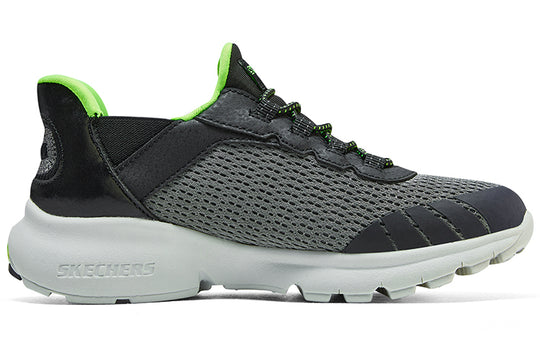 (GS) Skechers Slip-ins Razor Flex Air Sneaker 'Grey Black Green' 403839L-CCBK