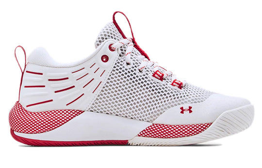 (WMNS) Under Armour HOVR Block City 'White Red' 3023709-102