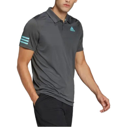 adidas Club Tennis 3-Stripes Polo Shirt 'Grey' HB8028-KICKS CREW