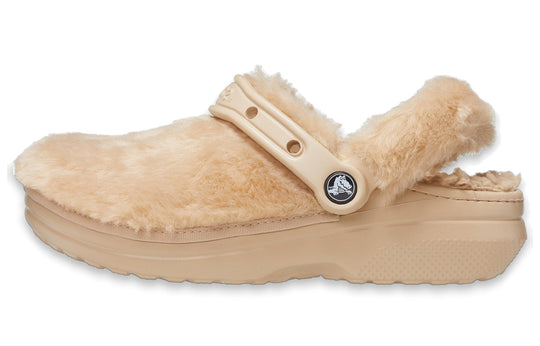 (WMNS) Crocs Classic Fur Sure Clogs 'Chai' 207303-212