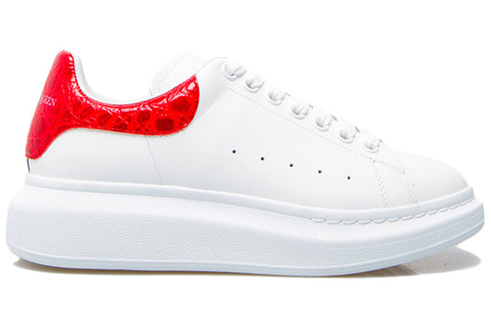 Alexander McQueen Oversized Sneaker 'White Red Crocodile' 625162WHYB89676