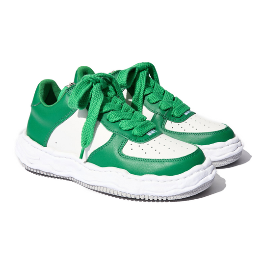 Maison MIHARA YASUHIRO WAYNE OG Sole Leather Low-top Sneaker 'White Green' A08FW706-WHTGRN