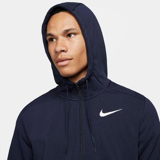 Nike Dri-FIT Full-Zip Training Hoodie 'Navy Blue' CZ6376-451 - KICKS CREW