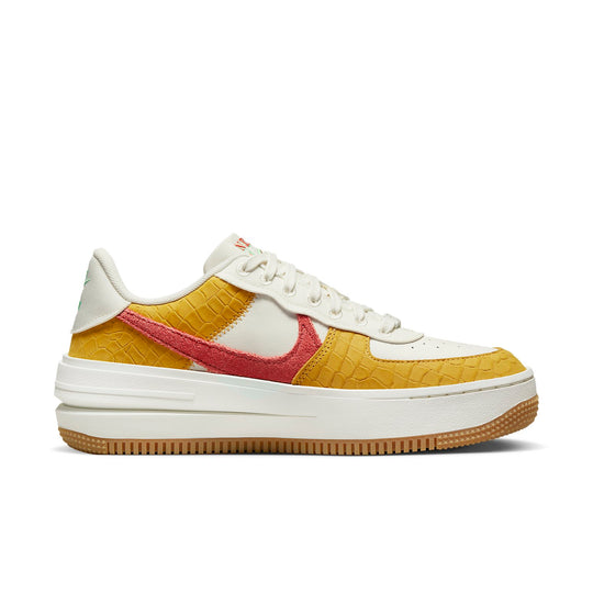 (WMNS) Nike Air Force 1 PLT.AF.ORM LV8 'Yellow Ochre Magic Ember' DX3209-133