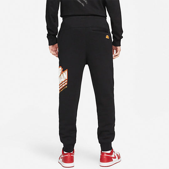 Men's Air Jordan Funny Printing Fleece Lined Sports Pants/Trousers/Joggers Black DC9609-010