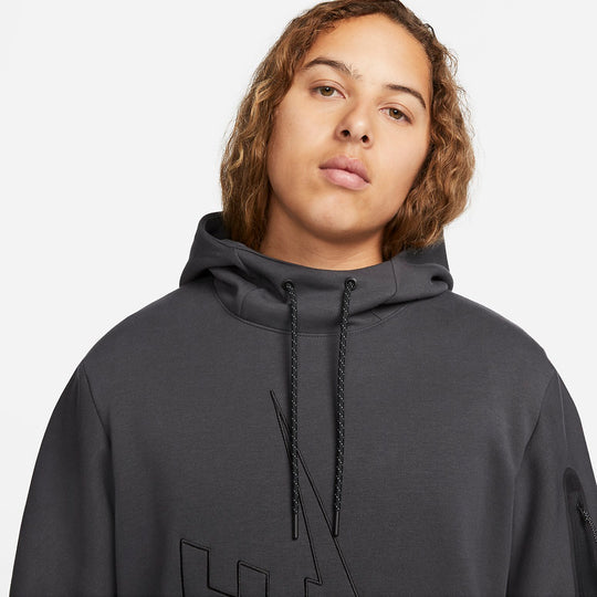 Nike Tech Fleece Pullover Graphic Hoodie 'Black' DX0577-060 - KICKS CREW