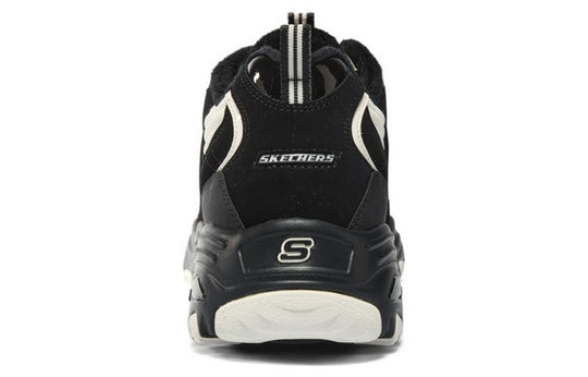 Skechers D'Lites Zip Along Shoes 'Black White' 894269-BKW