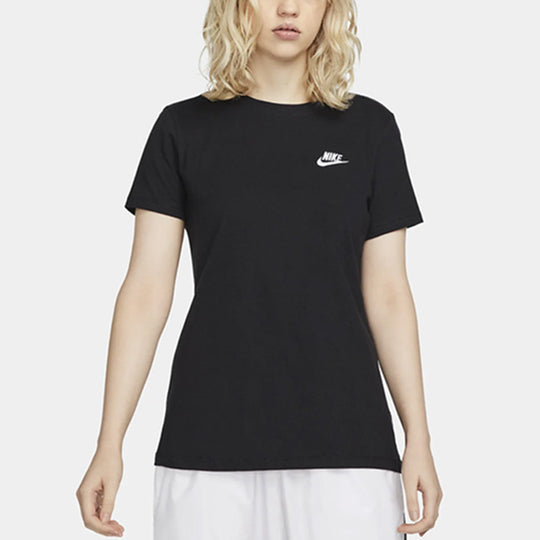 (WMNS) Nike Sportswear Club T-shirt 'Balck' DN2393-010-KICKS CREW