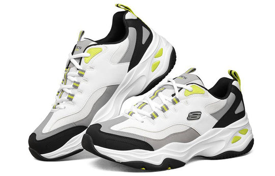 Skechers D LITES 4.0 Low-Dad Shoes White/Black/Grey 237226-WBGY
