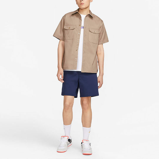 Nike Sb Tanglin Short Sleeve Woven Button Skate Top 'Khaki' FQ0400-247 ...