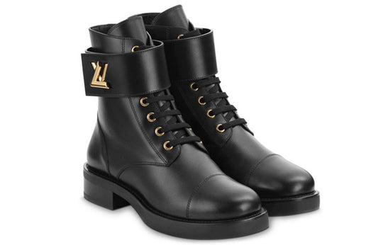 (WMNS) LOUIS VUITTON LV Wonderland Small Cowhide Martin boots Black 1A ...